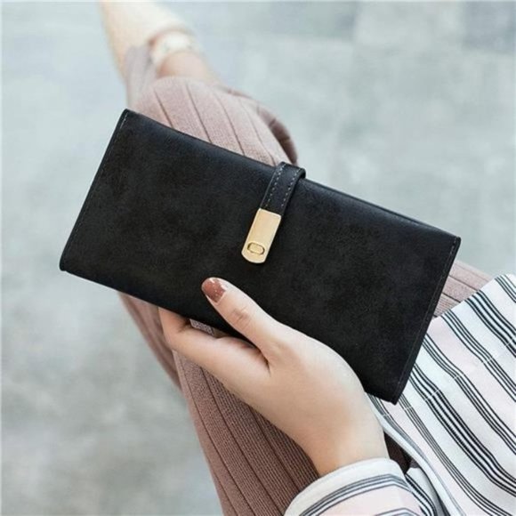 Bags Hot Wallet Billfold Skinny Rfid For Women Leather Black Poshmark